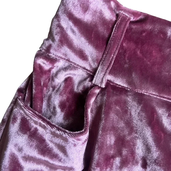 NWT Crazy Train pink velvet fringe shorts with belt loops size XXL - Picture 7 of 9